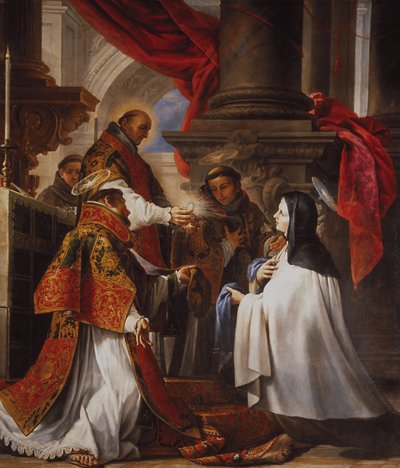 Die Kommunion der Heiligen Theresa, 1670 von Juan Martín Cabezalero