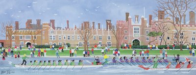 Drachenbootrennen in Hampton Court, 1993 von Judy Joel