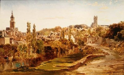 Dorf in der Bretagne von Jules Achille Noel