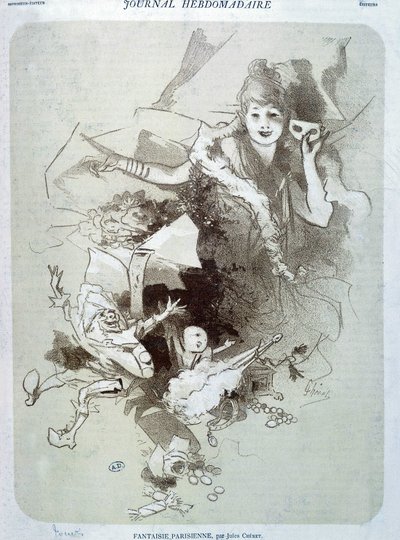 Pariser Fantasie: Puppen - Plakat von Cherret von Jules Cheret