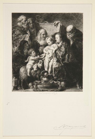Heilige Familie von Jules Ferdinand Jacquemart