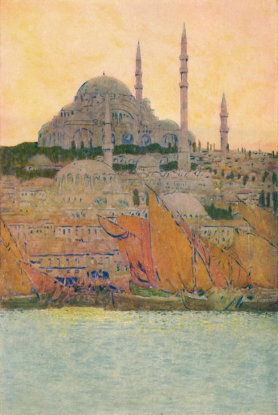 Die Moschee von Suleiman in Konstantinopel, 1913 von Jules Guerin