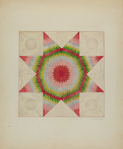 Patchwork-Quilt, ca. 1936 von Jules Lefevere