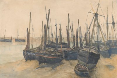 Fischerboote vor Anker von Jules Lessore