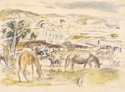 Pferde in der Landschaft von Jules Pascin
