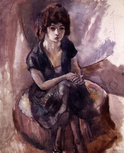 Sitzende junge Frau von Jules Pascin
