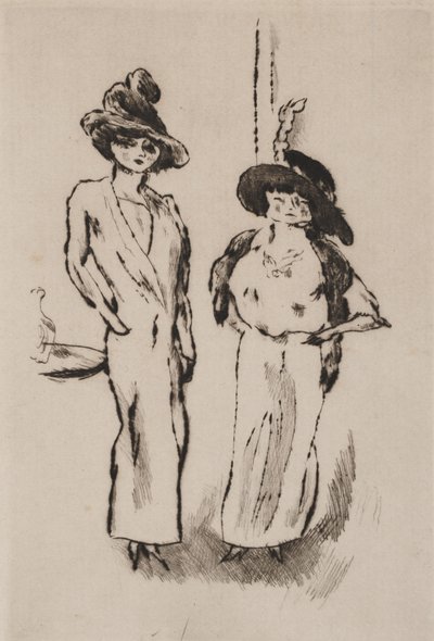 Zwei Frauen auf dem Ball, ca. 1910 von Jules Pascin