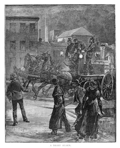 Ein nächtlicher Alarm, 1886 von Julian Ashton
