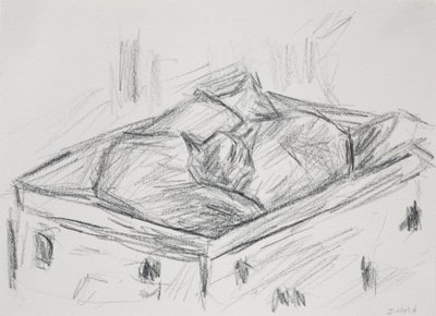 Katzen kuscheln, 2015 von Julie Held