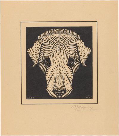 Hundekopf von Julie de Graag (signed by artist)