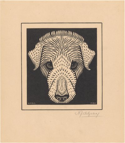 Hundekopf von Julie de Graag (signed by artist)