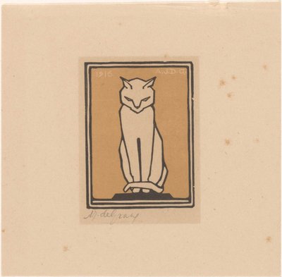 Sitzende Katze von Julie de Graag (signed by artist)