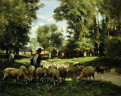 Ein Hirte und seine Herde von Julien Dupre