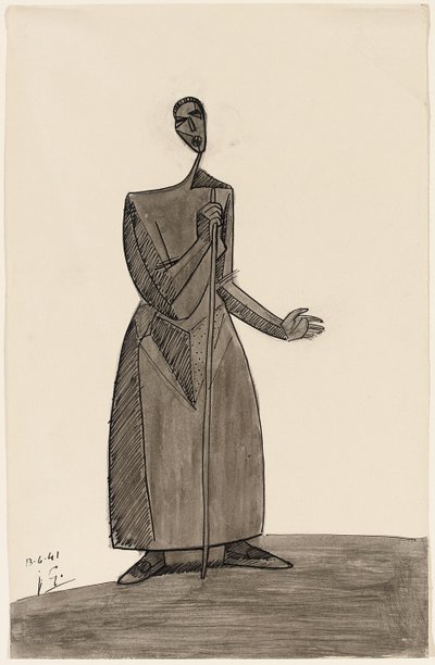 Bauer mit einem Stab, 1941 von Julio Gonzalez