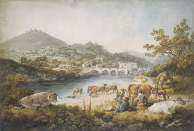 Llangollen und Dinas Bran von Julius Caesar Ibbetson