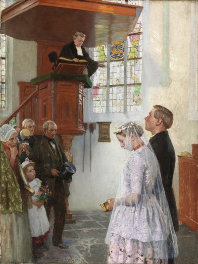 Die Hochzeit, ca. 1900 von Julius Gari Melchers