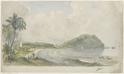 Tropische Küstenlandschaft von Julius Jacobus van de Sande Bakhuyzen