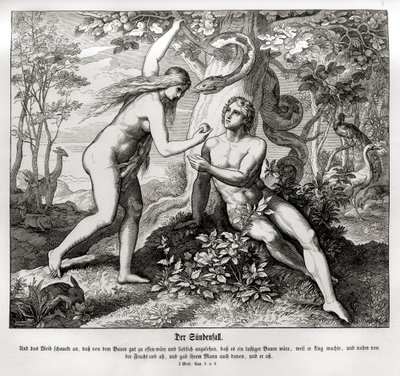 Der Sündenfall, Genesis von Julius Schnorr von Carolsfeld