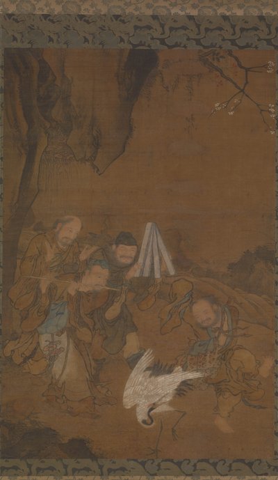 Tanzende Unsterbliche und Kranich von Jun Liu