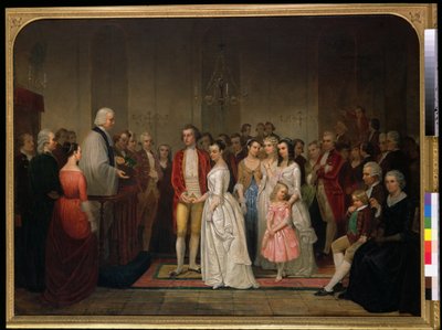 Die Hochzeit von Washington von Junius Brutus Stearns