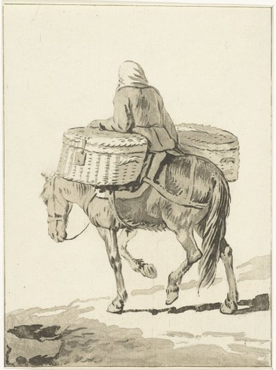 Frau auf Pferd von Jurriaan Cootwijck (attributed to)