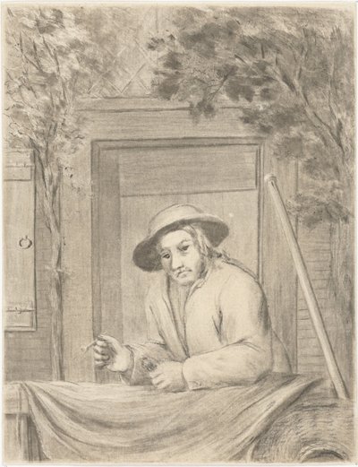 Rauchender Bauer mit Pfeife von Jurriaan Cootwijck