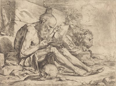 Der heilige Hieronymus beim Lesen von Jusepe de Ribera