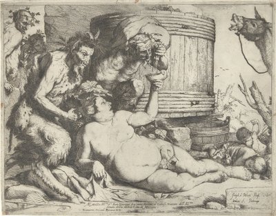 Silenus am Weinfass von Jusepe de Ribera