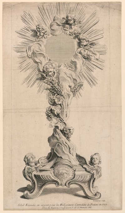 Silberne Monstranz, ausgeführt 1727 von Juste Aurèle Meissonnier