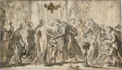 Die Hochzeit von Zenobia und Odenatus von Justus van Egmont