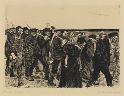 Ein Weberaufstand - Weberzug von Käthe Kollwitz