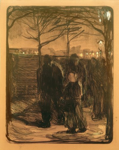 Vorstadt / 1901 von Käthe Kollwitz