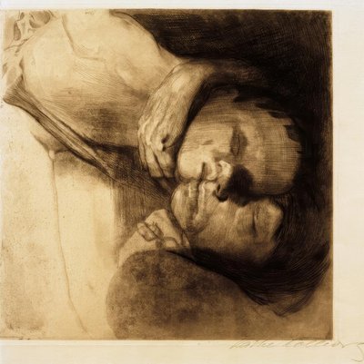 Tod, Frau und Kind von Käthe Kollwitz