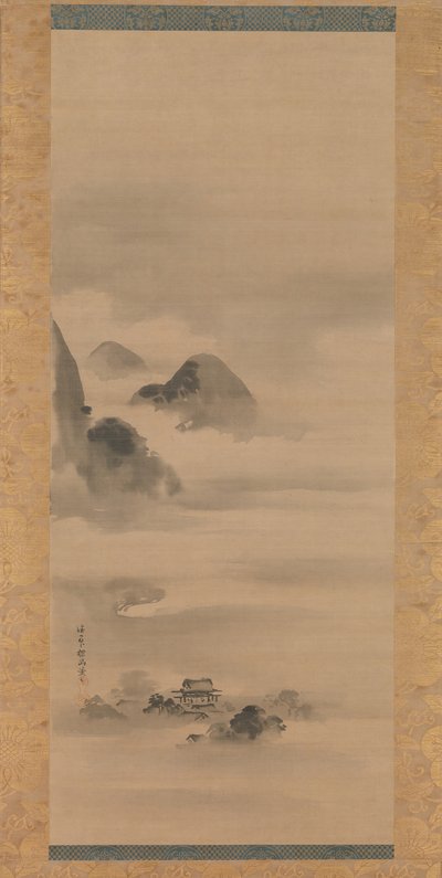 Landschaft im Mondlicht, nach 1662 von Kanō Tan’yū