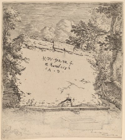 Titelseite mit Brunnen von Karel Dujardin
