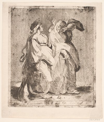 Judith mit ihrer Dienerin von Karel van III Mander