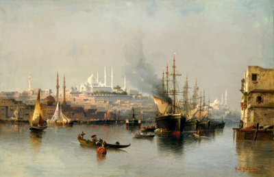 Blick auf Konstantinopel vom Goldenen Horn von Karl Kaufmann