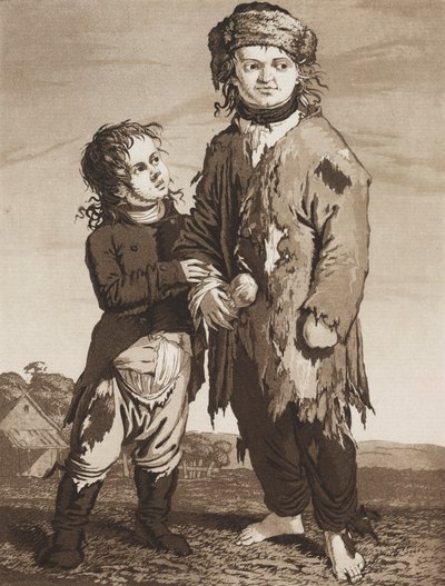 Die jungen Bettler, ca. 1800 von Karl Ludwig Bernhard Buchhorn