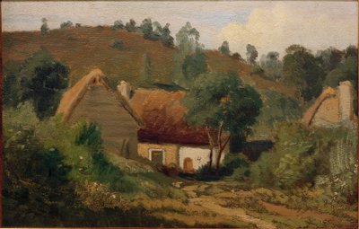 Französische Landschaft mit Häusern von Karl Peter Burnitz