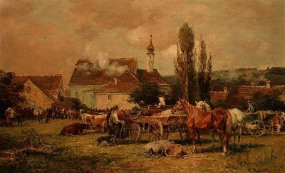Ein Dorfmarkt von Karl Stuhlmuller