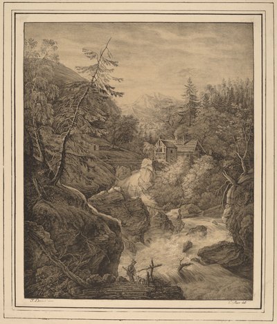 Wasserfall von Kaspar Auer, after Johann Jakob Dorner II
