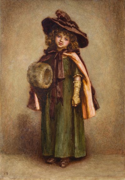 Kleines Mädchen mit Muff von Kate Greenaway