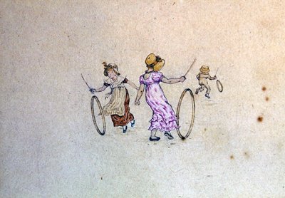 März-Illustration für den Almanach von 1889 von Kate Greenaway
