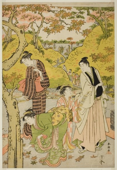 Picknick im Herbst von Katsukawa Shuncho