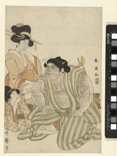 Ringer und zwei Frauen von Katsukawa Shunei