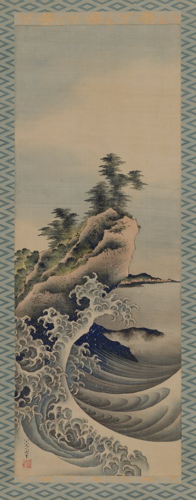 Brechende Wellen, Edo-Periode, 1847 von Katsushika Hokusai