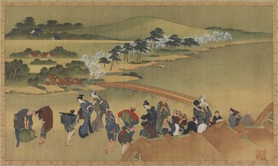 Kirschblütenbesichtigung von Katsushika Hokusai