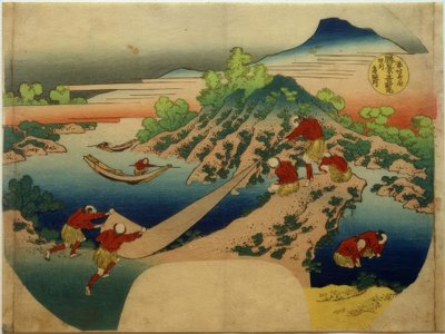 Der Fluss Minobu in der Provinz Kai von Katsushika Hokusai