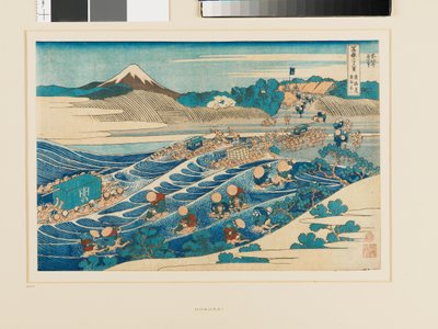 Fuji von Kanaya an der Tōkaidō-Straße von Katsushika Hokusai