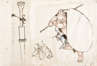 Hotei, erstes Viertel des 19. Jahrhunderts von Katsushika Hokusai